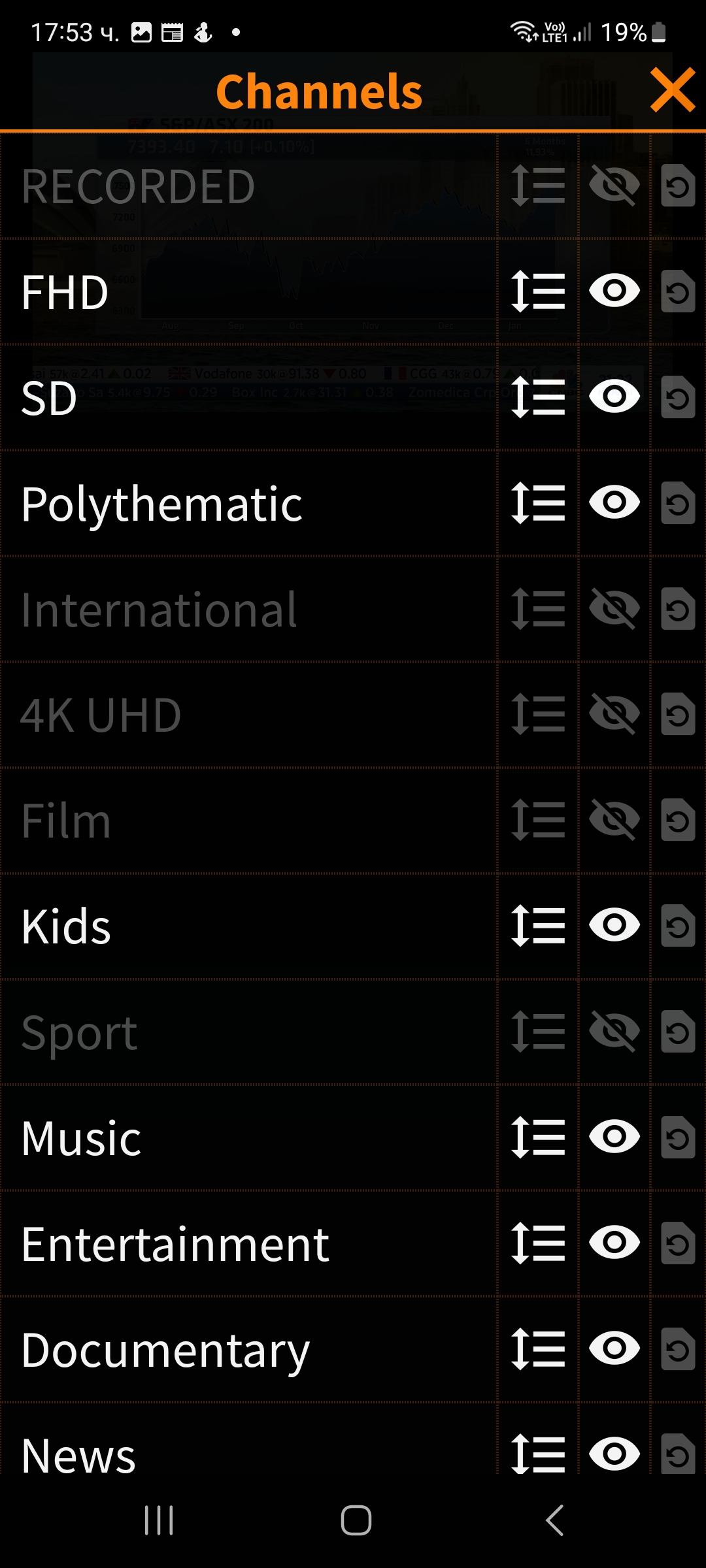 VideoHub mobile channels preview